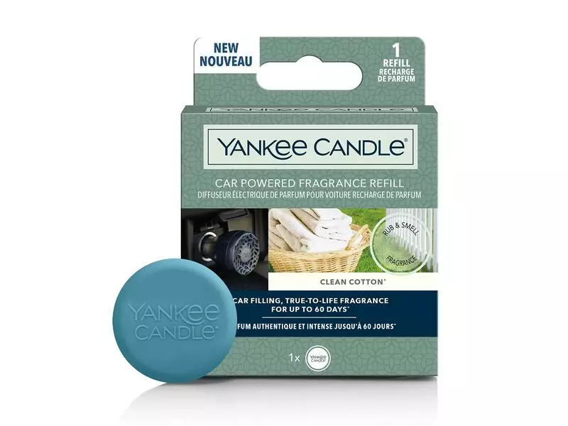 Yankee Candle Auto-Lufterfrischer Clean Cotton Powered Fragrance Refill 1 Yankee Candle Auto-Lufterfrischer Clean Cotton Powered Fragrance Refill