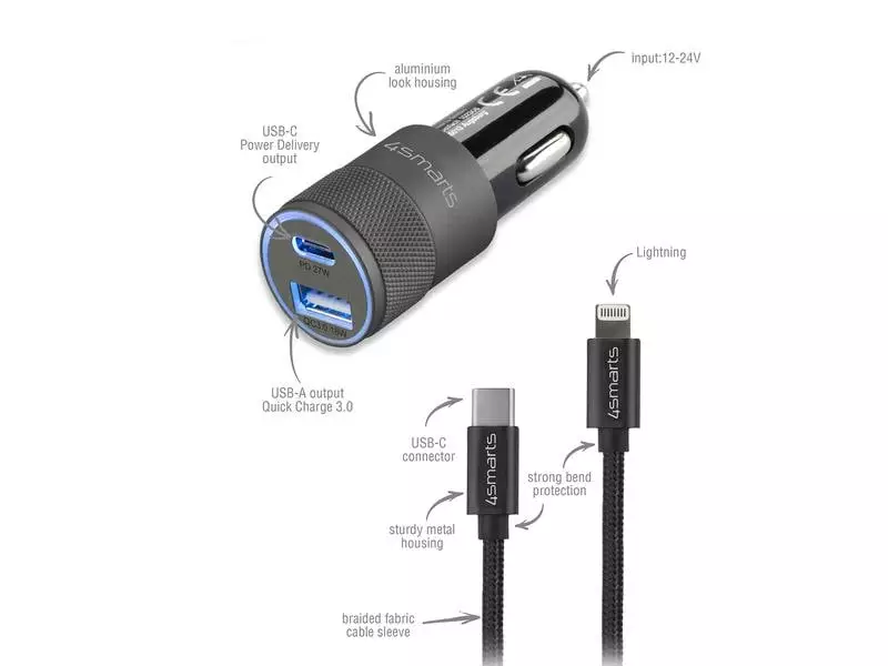4smarts Autoladegerät Kfz- Rapid Quick Charge + PD 27W 6 4smarts Autoladegerät Kfz- Rapid Quick Charge + PD 27W – Bild 6
