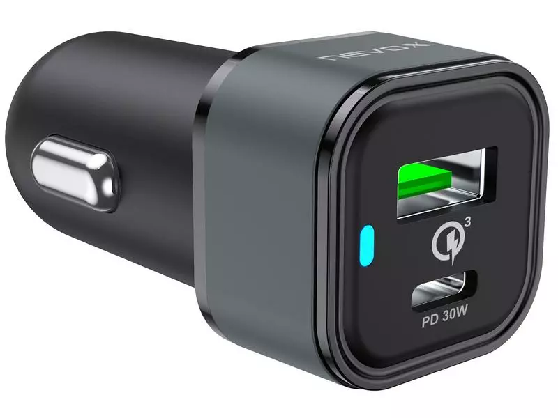 Nevox Autoladegerät Dual USB-C + USB-A 48W 1 Nevox Autoladegerät Dual USB-C + USB-A 48W