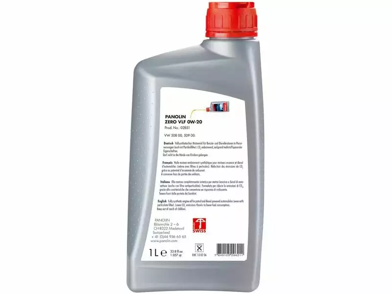 Panolin Motorenöl Zero VLF 0W-20, 1 l 2 Panolin Motorenöl Zero VLF 0W-20, 1 l – Bild 2