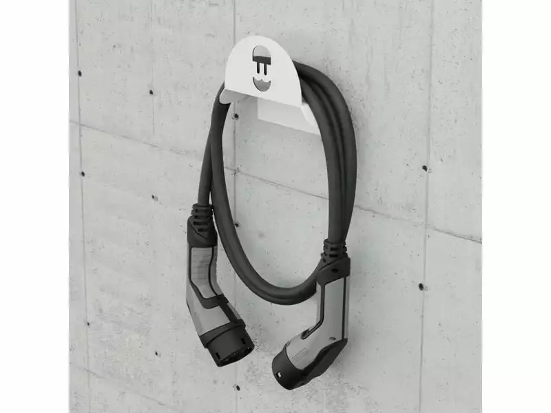 Wallbox Kabelhalter für Elektroauto, Weiss 2 Wallbox Kabelhalter für Elektroauto, Weiss – Bild 2