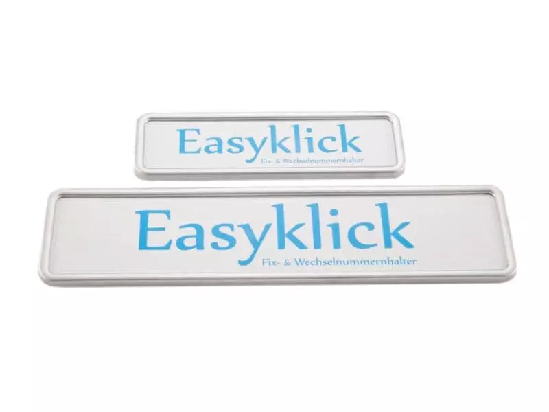 EASYKLICK Kennzeichenhalterset lang, Silber 1 EASYKLICK Kennzeichenhalterset lang, Silber