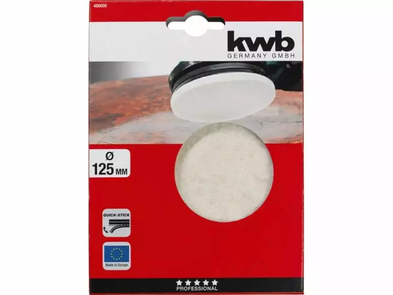 Kwb Polierscheibe Ø 125 mm haftend, Filz 3 Kwb Polierscheibe Ø 125 mm haftend, Filz – Bild 3