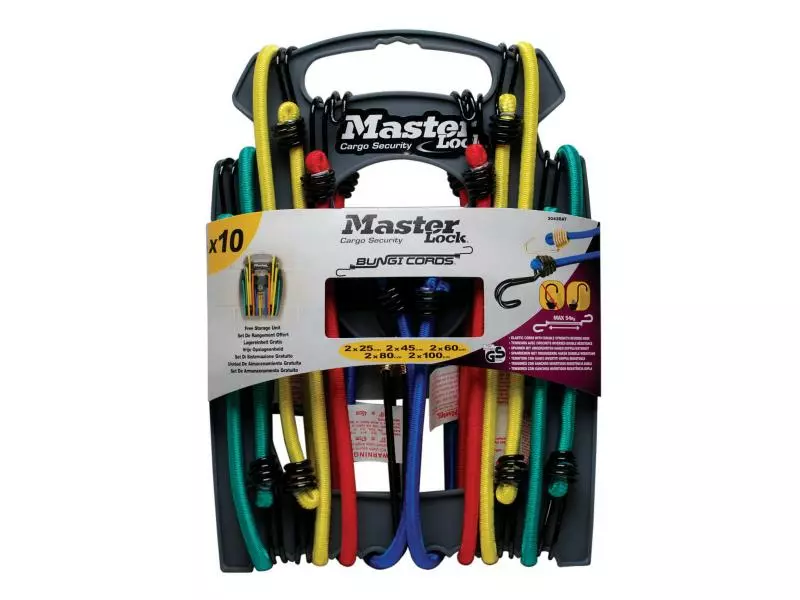 Masterlock Gummi-Spannseilset 10 Stück 1 Masterlock Gummi-Spannseilset 10 Stück