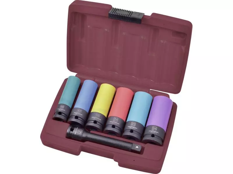 Kraftwerk Alufelgen-Schlagstecknuss-Satz 1/2" 7-teilig 1 Kraftwerk Alufelgen-Schlagstecknuss-Satz 1/2" 7-teilig