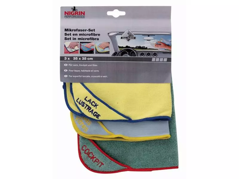 Nigrin Mikrofasertuch 3er-Set 1 Nigrin Mikrofasertuch 3er-Set