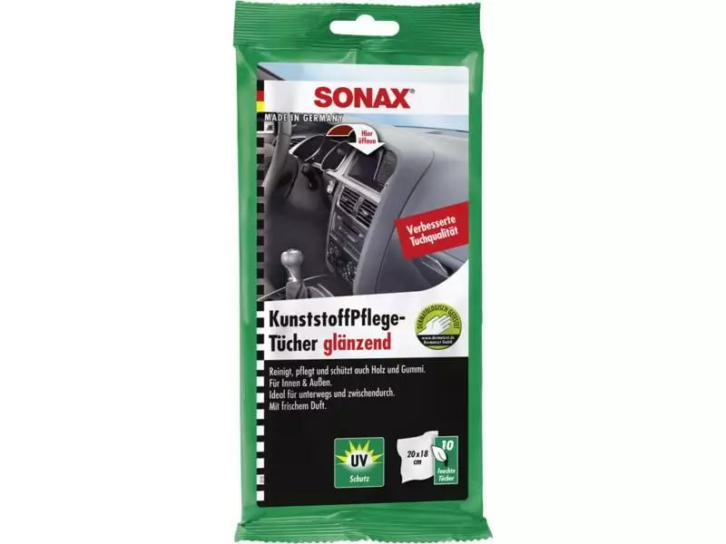 Sonax Reinigungstücher-Set Kunststoff 10 Stück 1 Sonax Reinigungstücher-Set Kunststoff 10 Stück