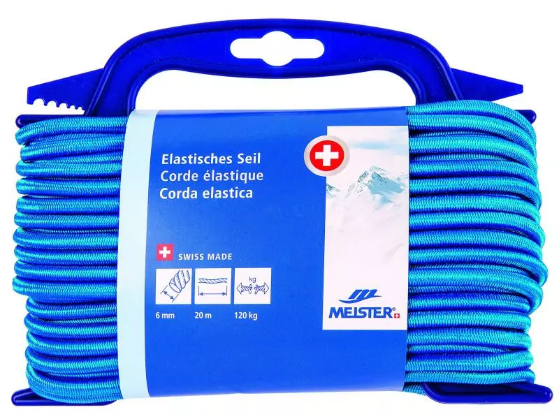 Meister Gummi-Spannseil Ø 6 mm, 20 m, 120 kg, Blau 1 Meister Gummi-Spannseil Ø 6 mm, 20 m, 120 kg, Blau