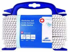 Meister Gummi-Spannseil Ø 6 mm, 20 m, 120 kg, Weiss-Schwarz