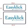 EASYKLICK Kennzeichenhalterset hoch, Chrom